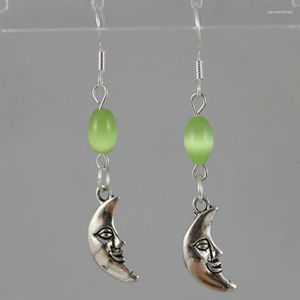 Dangle Oorbellen Crescent Moon Earring Vintage Girl Ankers Bladeren Gezicht Eiffeltoren Horen Opal Drop Voor Vrouwen Sieraden Cadeau Bijoux