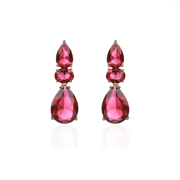 Boucles d'oreilles pendantes en Zircon cubique, pour mariée, cristaux, goutte d'eau, accessoires de bijoux à la mode pour femmes, CE11447