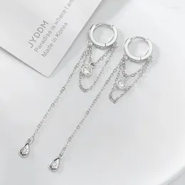 Boucles d'oreilles pendantes en zircone cubique, l'accessoire parfait pour toute tenue, bijoux éblouissants faits à la main, boucle d'oreille créoles étoile montante de luxe