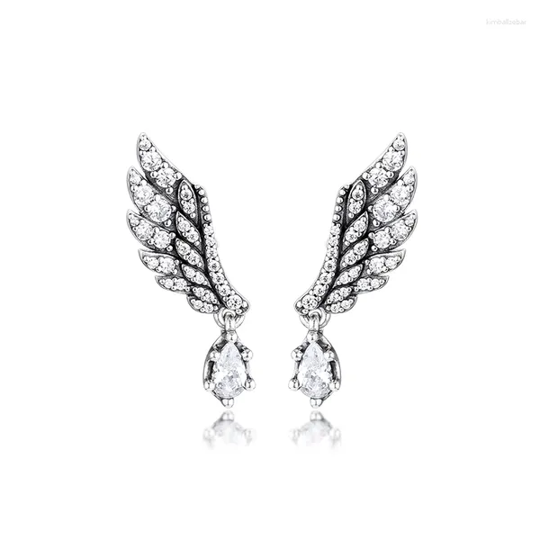 Boucles d'oreilles pendantes aile d'ange pendantes, bijoux en argent Sterling 925 pour femmes, maquillage, mode fête féminine, vente en gros