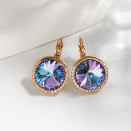 Boucles d'oreilles pendantes avec cristaux d'autriche pour femmes, bijoux de fête de mariage, qualité supérieure, cadeaux de noël de styliste Bella