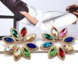 Boucles d'oreilles pendantes Design coloré de haute qualité pour femmes tendance luxe charme Vintage fleur verre bijoux accessoires