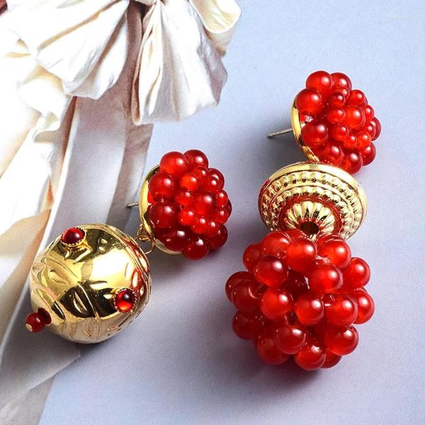 Boucles d'oreilles pendantes en perles pour femmes, Design fait à la main, Vintage, bohème, goutte en métal, bijoux à la mode coréenne