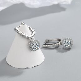 Pendientes colgantes DIWENFU auténtica Plata de Ley 925 VS1 pendiente de gota de diamante para Mujer moda Aros Mujer Oreja piedras preciosas Orecchini niñas