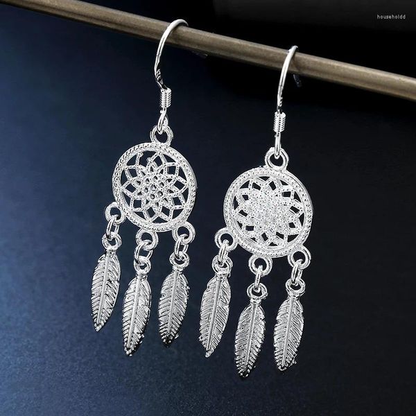 Boucles d'oreilles attrape-rêves en argent 925, Vintage, goutte d'eau pour femmes, bijoux de luxe fins de mariage, tendance, accessoires avec 2024