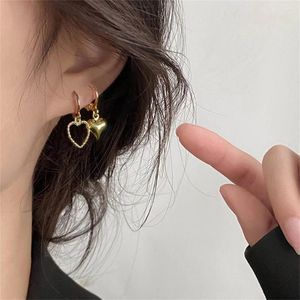 Dangle Oorbellen EN Trendy Gouden Kleur Hart Drop Voor Vrouwen Meisjes Koreaanse Asymmetrische Vlinder Lange Kwast Sieraden Geschenken