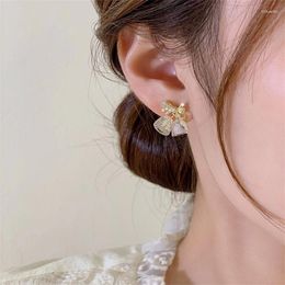 Boucles d'oreilles pendantes en forme de cloche pour femmes, boucles d'oreilles de noël européennes et américaines, mode, nœud exquis, boucle d'oreille de luxe douce