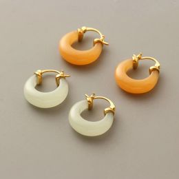 Boucles d'oreilles pendantes européennes et américaines rétro géométriques simples acryliques japonaises coréennes pour femmes