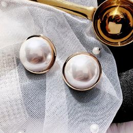 Boucles d'oreilles pendantes Exknl 2023 mode tempérament simulé perle Brinco grand Vintage ethnique rond goujon pour femmes bijoux