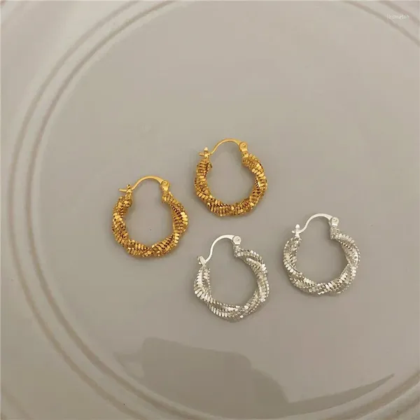 Pendientes colgantes exquisitos dijes circulares trenzados con cuentas joyería de moda para mujer joyería de moda coreana delicada