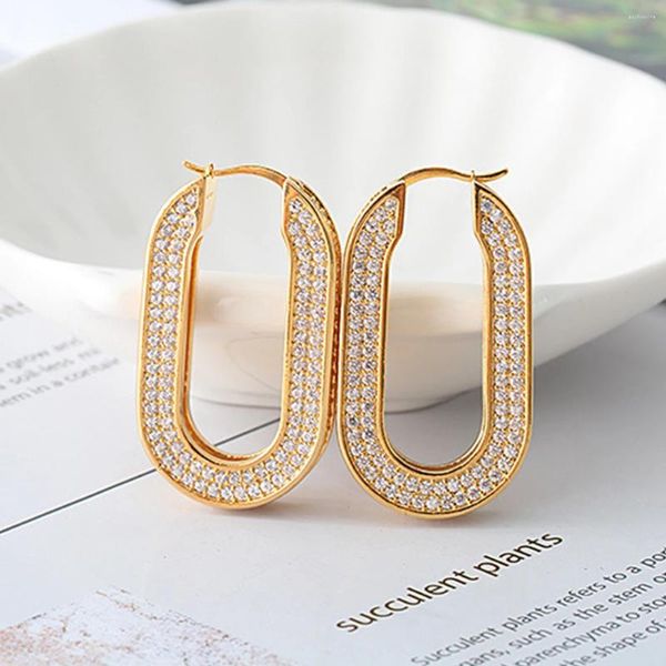 Boucles d'oreilles pendantes célèbre marque de conception française en forme de U microincrusté Zircon pour femmes haute qualité Pendientes bijoux cadeau de saint valentin