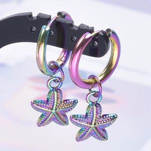 Boucles d'oreilles pendantes mode mignon animal de mer étoile de mer cerceau Pendientes Mujer élégant Hip Hop Boucle Oreille Femme Piercing bijoux en gros