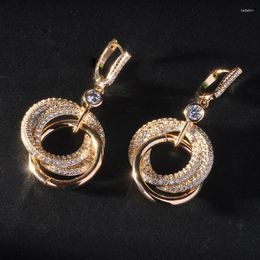 Boucles d'oreilles pendantes Design de mode brillant Unique femmes accessoires de mariée Brincos bijoux cadeaux de fête E-935