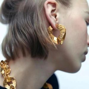 Boucles d'oreilles pendantes en forme de cœur pour femmes, Design Vintage, épissage en métal, tendance, bijoux Pendientes, vente en gros, 2024