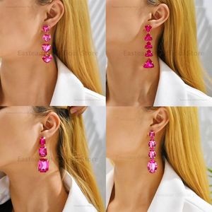 Boucles d'oreilles pendantes Mode Élégant Coeur Mignon Long Suspendu Pour Les Femmes 2023 Tendance Design De Luxe Charme Vacances Romantiques Boucle D'oreille Bijoux