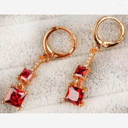 Pendientes colgantes de la moda Joyas elegantes Mujeres Lady Square Drop Bohe Summer Vocation Style Obs1119