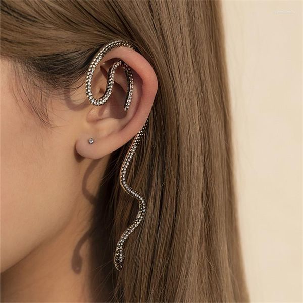 Dangle Boucles D'oreilles Mode Exagéré Serpent Oreille Os Oreilles Suspendus Pince Géométrique Irrégulier Do Vieux Alliage Mme Mariage Anniversaire Cadeaux Touristiques