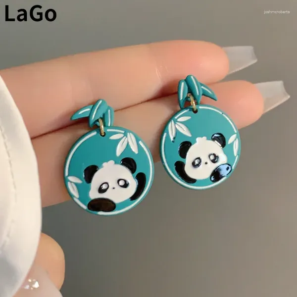 Boucles d'oreilles en peluche bijoux de mode 925 aiguille en argent 2024 tendance mignon panda de style pour les femmes vendant en gros