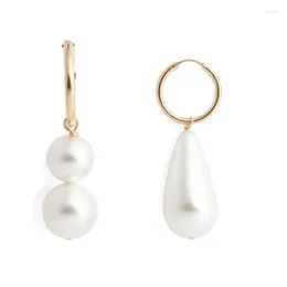 Boucles d'oreilles pendantes en perles naturelles, pendentif Long, Harajuku, esthétique Argollas Oreja, cadeau pour la journée des femmes, charme tendance 2023 créatif