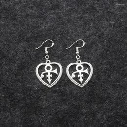 Boucles d'oreilles pendantes pour femmes, bijoux à la mode, symbole d'amour commémoratif Prince RIP