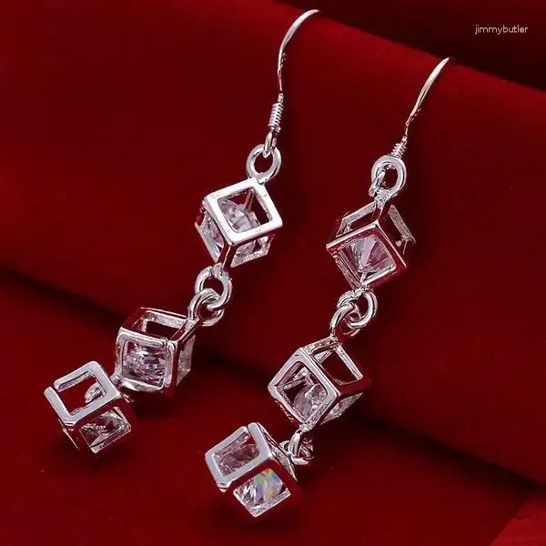 Pendientes colgantes Producto de moda Fiesta de bodas Baeautiful Mujeres Color plata Pendiente de cristal Joyería Precio de fábrica