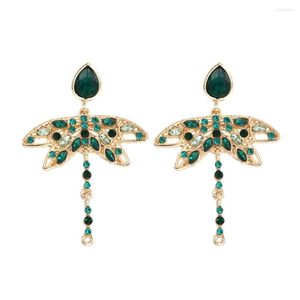 Boucles d'oreilles pendantes mode strass insecte libellule goutte femmes Simple cristal pour accessoires de cadeau de fête