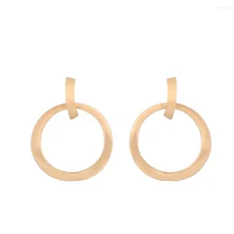 Boucles d'oreilles pendantes pour femmes, bijoux ronds simples, grand cercle, Style euraméricain