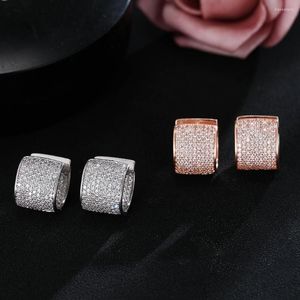 Boucles d'oreilles pendantes pour femmes, en zircone cubique, de luxe, hip-hop, Punk, tendance, manchettes d'oreilles, bijoux de fête de mariage, Clips Brincos