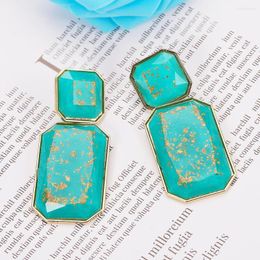 Dangle Boucles D'oreilles De Mode Tempérament Cristal Géométrique Rectangle Kpop Simple Sauvage Femmes Tendance Exquis Bijoux En Gros