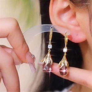 Dangle Oorbellen Modetrend Uniek ontwerp Elegant Prachtig Licht Luxe Zirkoon Waterdruppel Vrouwelijke Sieraden Feestcadeau Groothandel