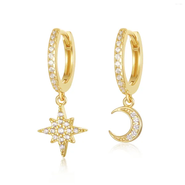 Boucles d'oreilles pendantes pour femmes, bijoux de perçage irréguliers, étoile, lune, goutte
