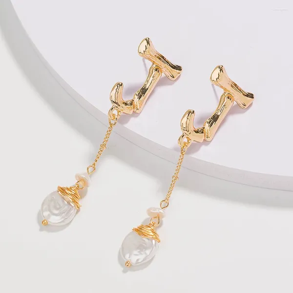 Boucles d'oreilles en peluche de mode Fashional 3pair Initial Stud For Women Girls Gold plaqué boho coloré coloré petite lettre