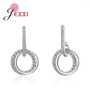 Boucles d'oreilles pendantes Style coréen rapide, aiguille en argent 925, cristal brillant, beaux bijoux, cadeau pour femmes/filles, prix d'usine