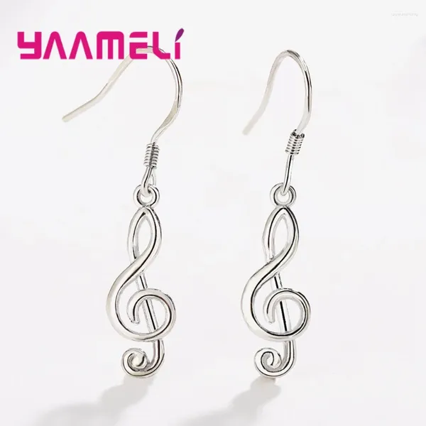 Boucles d'oreilles pendantes pour femmes, Notes de musique artistiques et romantiques rapides, crochet d'oreille en strass, accessoire pour femmes