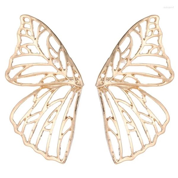 Boucles d'oreilles pendantes pour femmes, Hyperbole, tendance, en forme d'aile de papillon, Design creux, cadeau d'anniversaire Surprise pour femmes