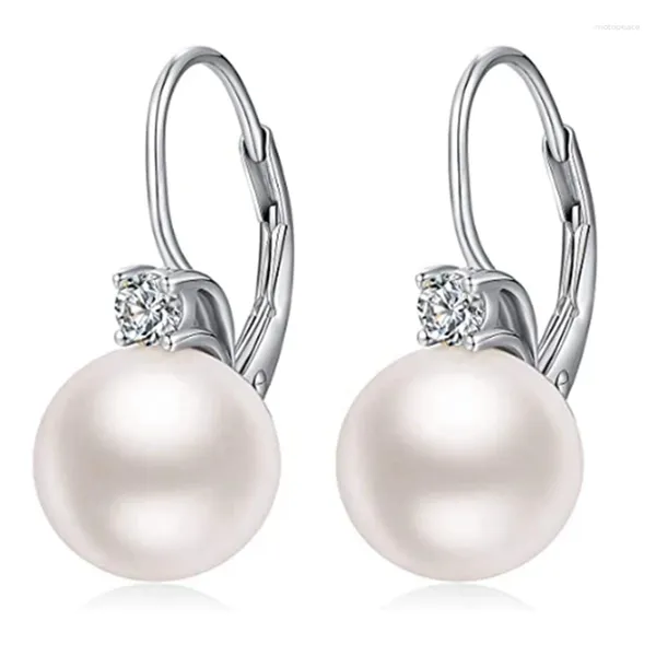 Boucles d'oreilles pendantes en argent Sterling 925 pur, bijoux fins, perles de luxe, pour femmes, anniversaire de mariage