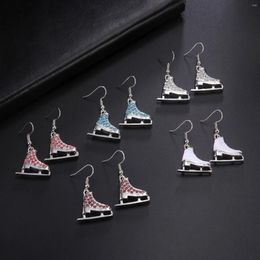 Dangle Oorbellen Vishaak Skate Schoen Oorring Drop Earring Sport Zirkoon Luxe Emaille Kristal Cadeau Voor Vrouwen Meisje Mode Trend Sieraden