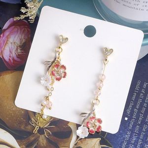 Boucles d'oreilles pendantes glands floraux goutte pour les femmes 2023 tendance Y2K bijoux Piercing oreille esthétique coréen accessoires