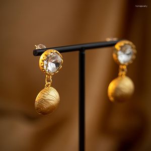 Dangle Oorbellen Franse Hof Elegante Dames/mannelijke Mode Luxe Gouden Stud Ronde Hanger Klassieke Vintage Piercing