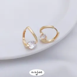 Boucles d'oreilles pendantes Zircon français Préservant la couleur Boucle d'oreille 14K Gold-packed Ins Style Simple Light Luxury Fashion Temperament