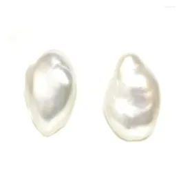 Boucles d'oreilles en peluche en eau douce 11-12 mm blanc baroque perl 18k oreille goujon formel gemone cristal childre