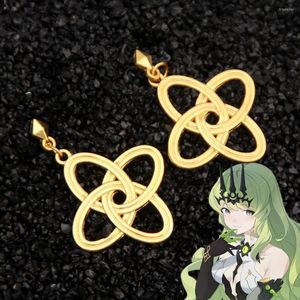 Dange oorbellenspel Honkai Impact 3 Mobius Cosplay rekwisieten Golden Geometry Drop Pendant For Women Men Men Kostuum sieraden Gift