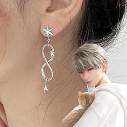 Dangle Pendientes Juego Amor y Deep Space Xavier Cosplay Hexagram Star Mobius Pendse Ear Studs Jewelry Eardrops accesorios Regalos