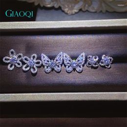 Bengelen oorbellen giaoqi echte s925 zilver totaal 1 karaat d kleur vvs1 moissaniet diamant vlinder voor dames prinses sieraden