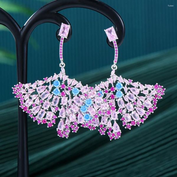 Boucles d'oreilles pendantes GODKI Hiphop, nœud papillon quotidien pour femmes, mariage, zircone cubique, Costume de mariée de dubaï, bijoux de fête d'été 2024