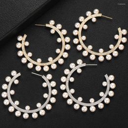 Boucles d'oreilles pendantes GODKI Jimbora luxe perles complètes pour femmes mariée mariage fiançailles mode usage quotidien bijoux