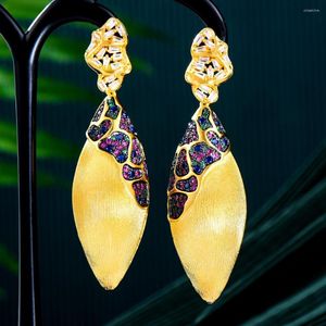 Dangle Boucles D'oreilles GODKI Printemps De Luxe Nuages Fleur Collection Boucle D'oreille Pour Les Femmes De Mariage De Mariée Plein Micro Cubique Zircon Bijoux