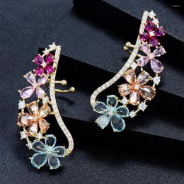 Bengle oorbellen Godki veer multolor oor klimmers voor vrouwen trouwfeest Dubai bruidsjuwelen boucle d'Oreille femme cadeau