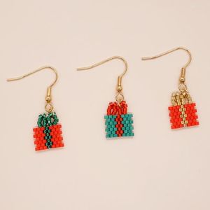 Boucles d'oreilles pendantes couleur or crochet en acier inoxydable femmes cadeau de noël goutte dames fille fête Banquen bijoux accessoires en gros