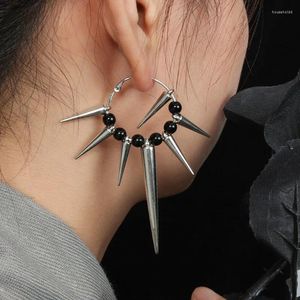 Boucles d'oreilles gothiques Grunge Rock, accessoires à rivets, cerceau Cool Hip Hop pour femmes, bijoux Egirl Punk mode coréenne